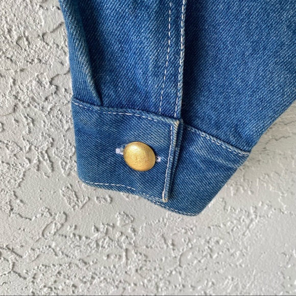 Vintage Styles To Go size 14 denim jacket with gold detailing - Picture 7 of 7